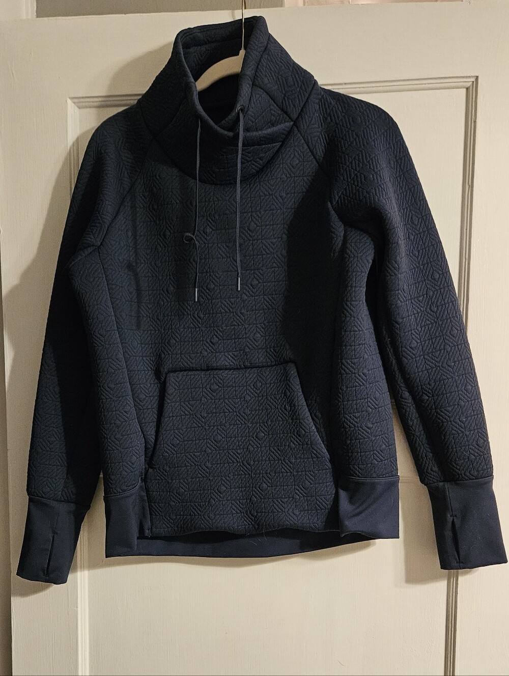 Athleta Quilted Funnel-Neck Pullover - Navy Blue